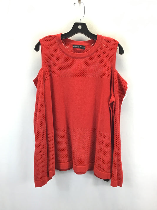 Top Long Sleeve By Fashion To Figure In Red, Size: 2x