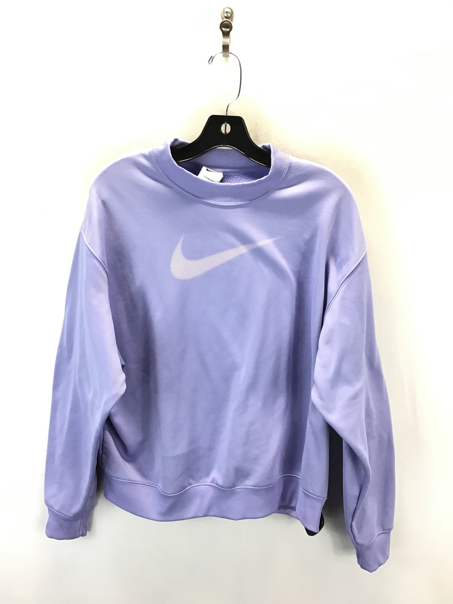 Athletic Sweatshirt Collar By Nike Apparel In Purple, Size: L