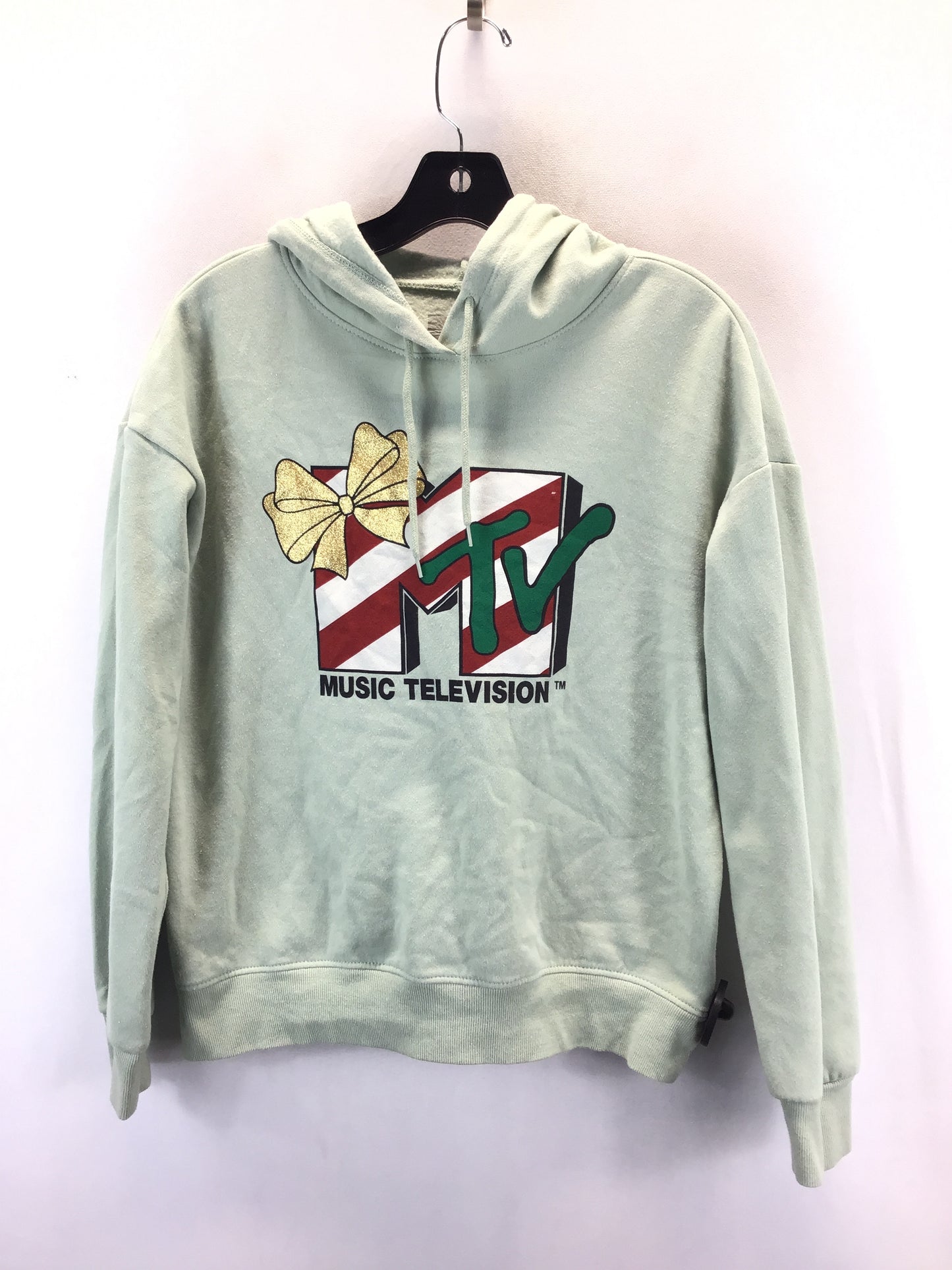 Sweatshirt Hoodie By Clothes Mentor In Green, Size: S