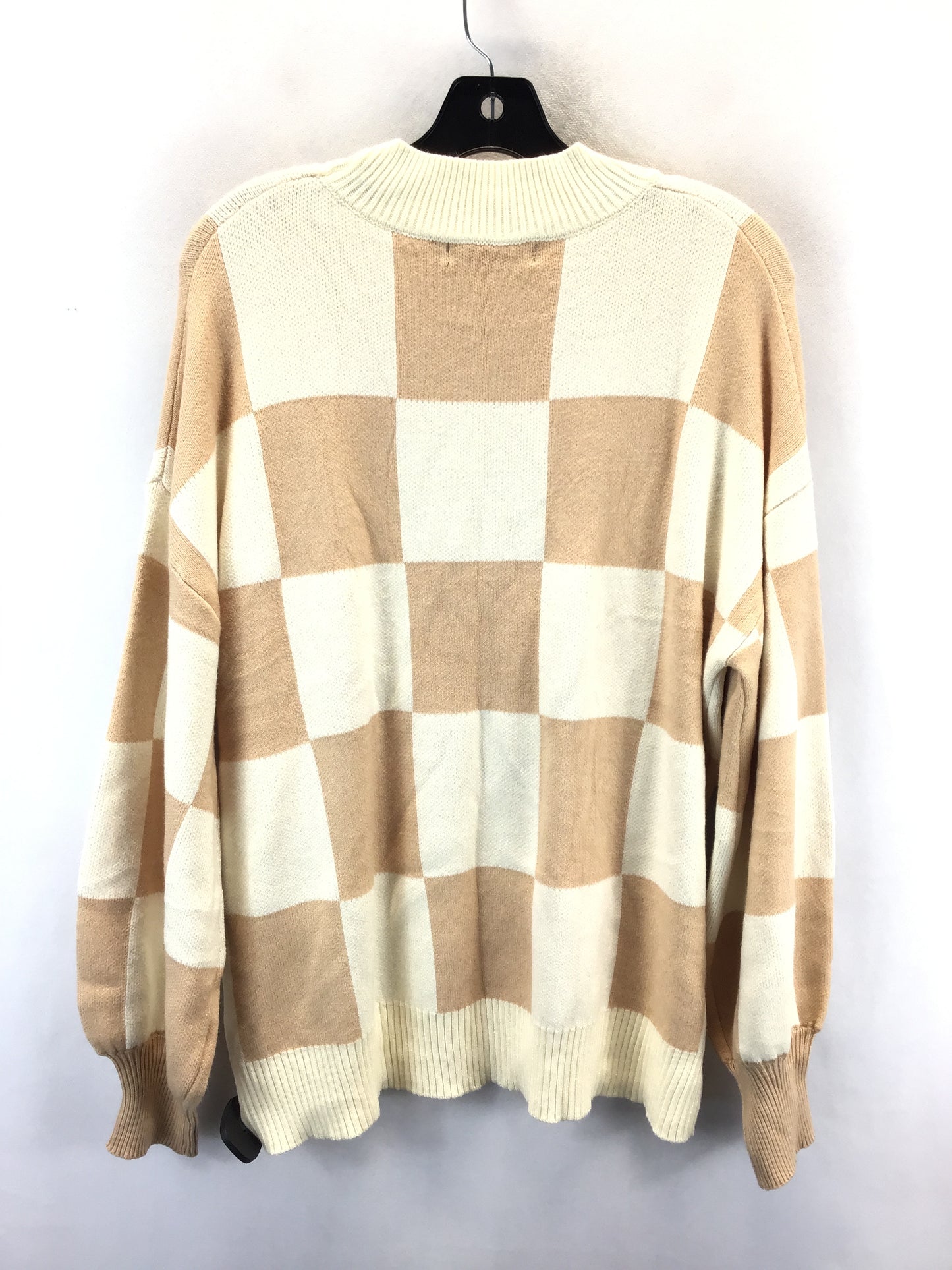 Sweater By Clothes Mentor In Cream & Tan, Size: Xl