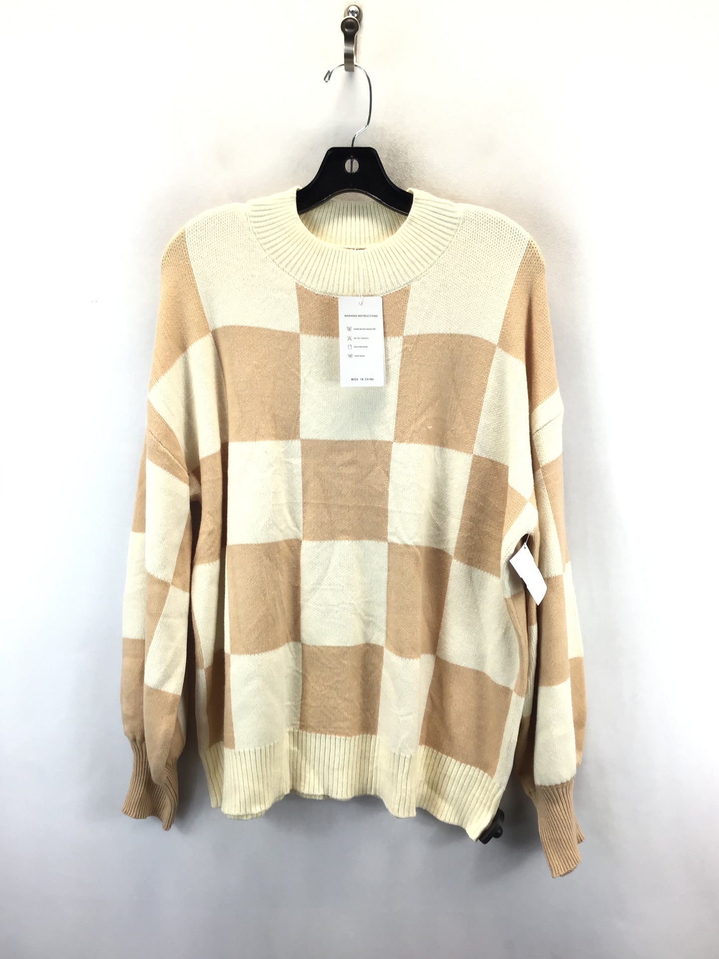 Sweater By Clothes Mentor In Cream & Tan, Size: Xl