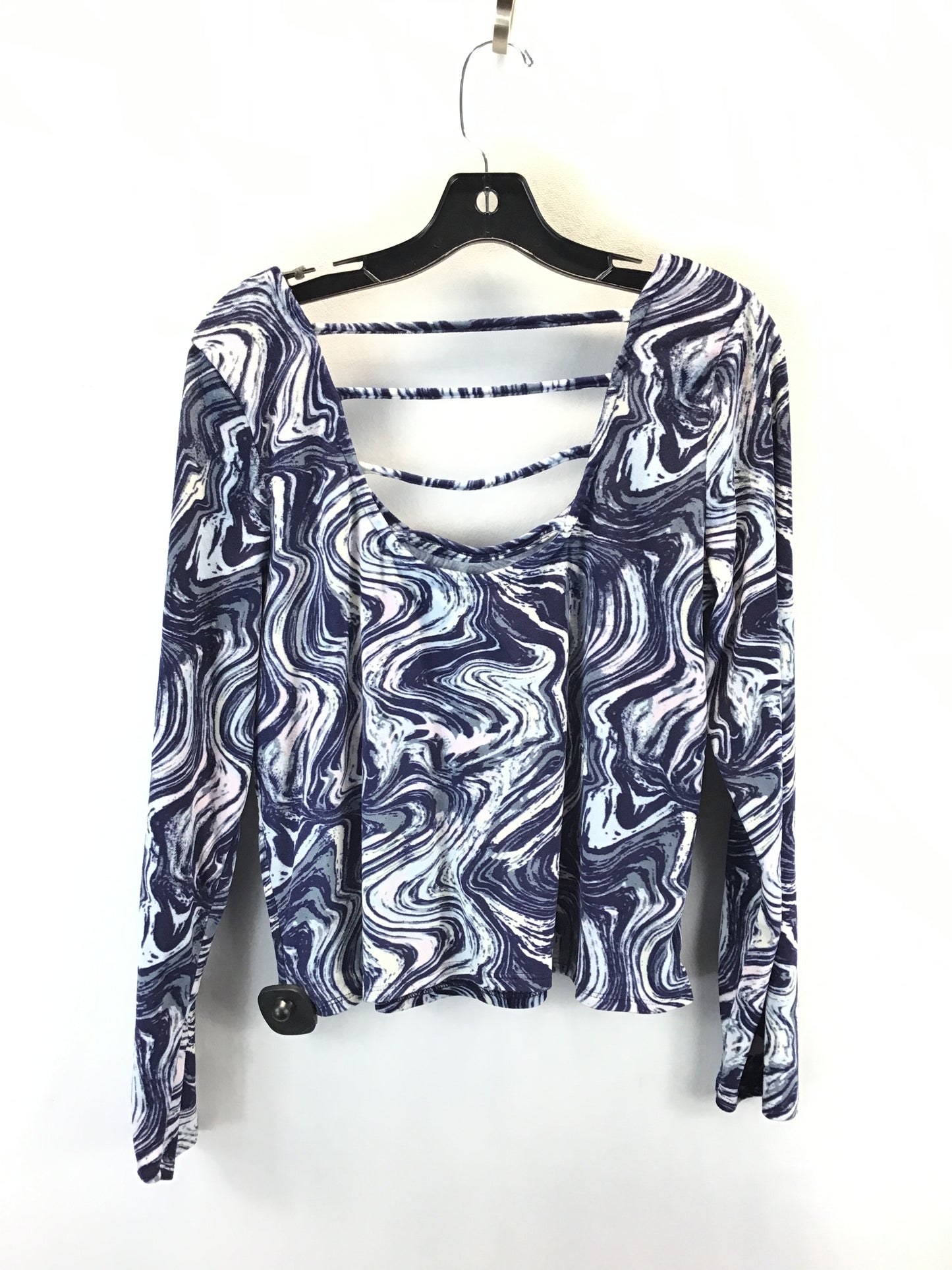 Top Long Sleeve By Derek Heart In Blue, Size: 1x