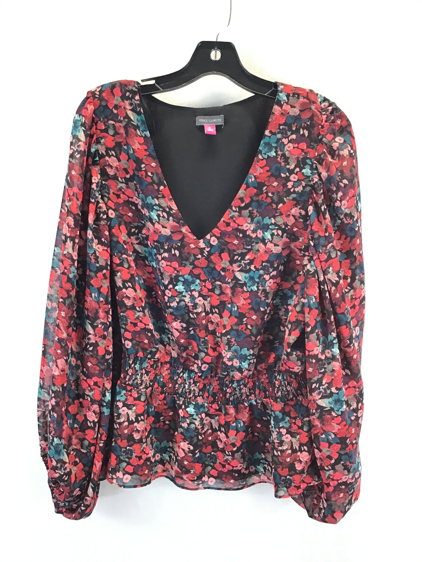 Top Long Sleeve By Vince Camuto In Floral Print, Size: Xl