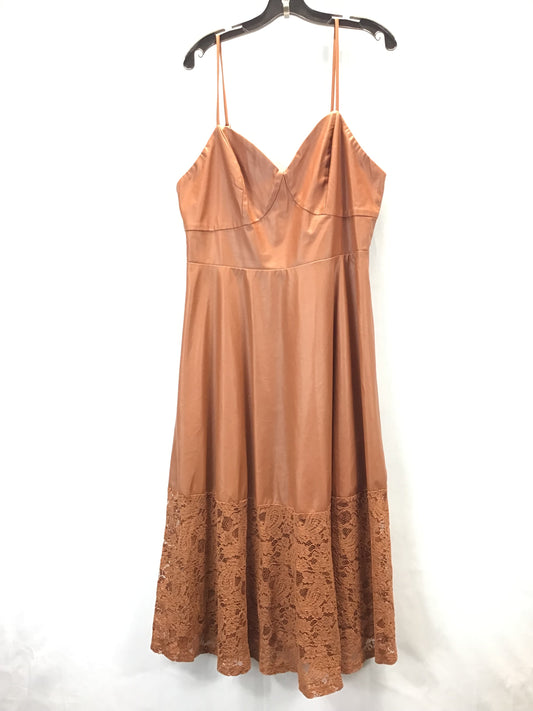 Dress Casual Midi By Shein In Brown, Size: 1x