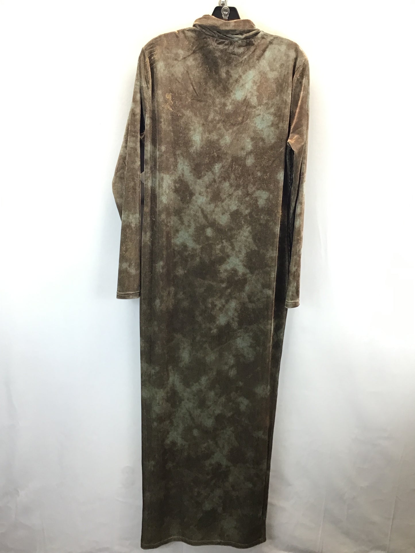 Dress Casual Maxi By Clothes Mentor In Brown, Size: 1x