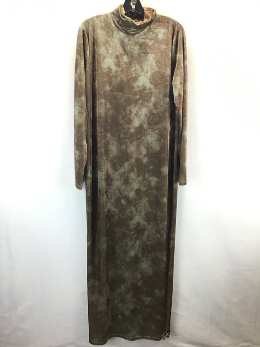 Dress Casual Maxi By Clothes Mentor In Brown, Size: 1x