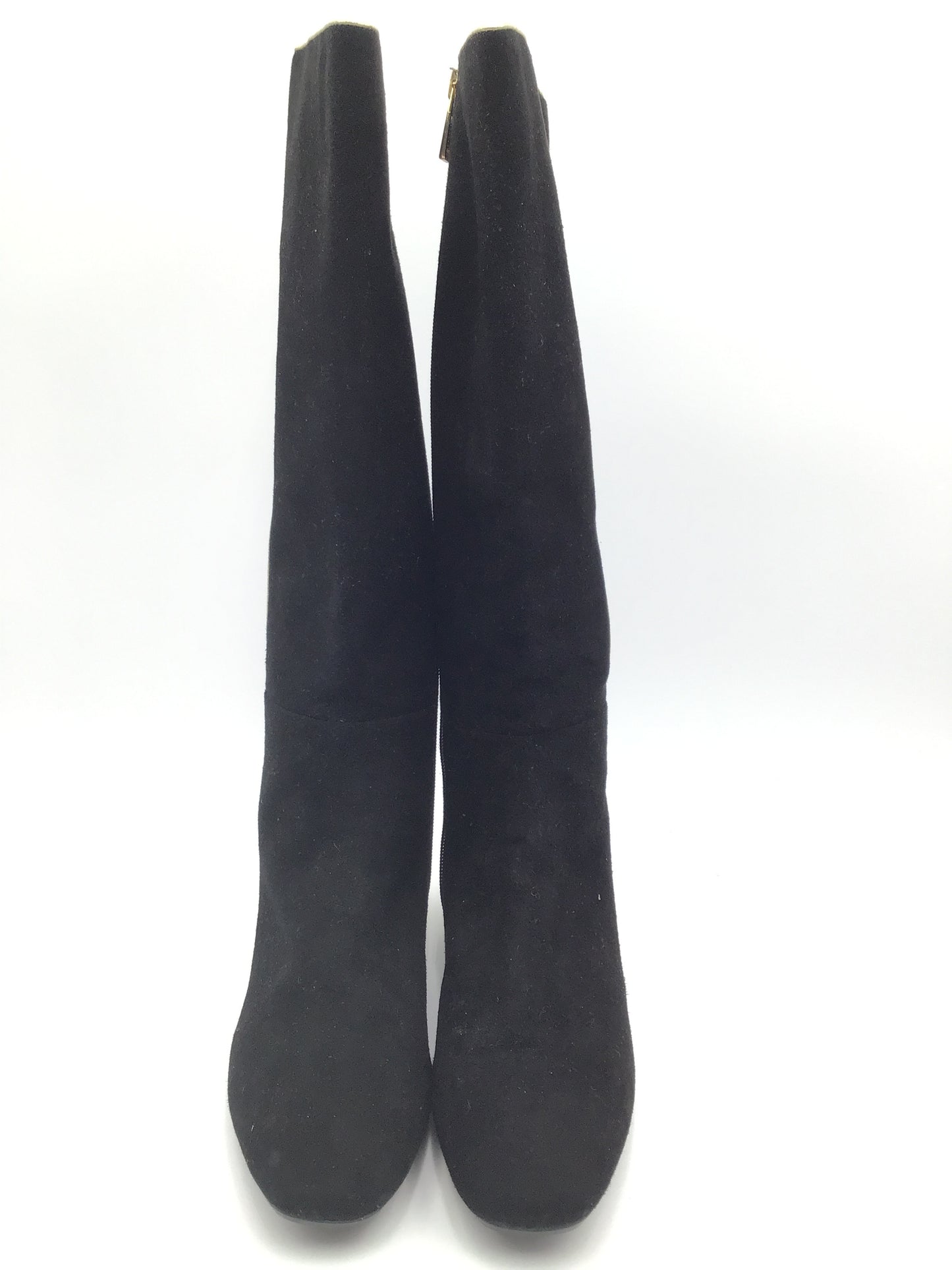 Boots Knee Flats By Isaac Mizrahi In Black & Gold, Size: 8