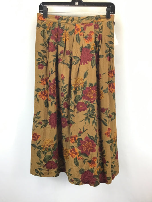 Skirt Midi By Cape Cod In Floral Print, Size: M