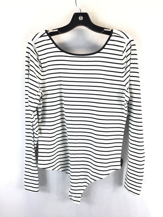 Bodysuit By Clothes Mentor In Striped Pattern, Size: L