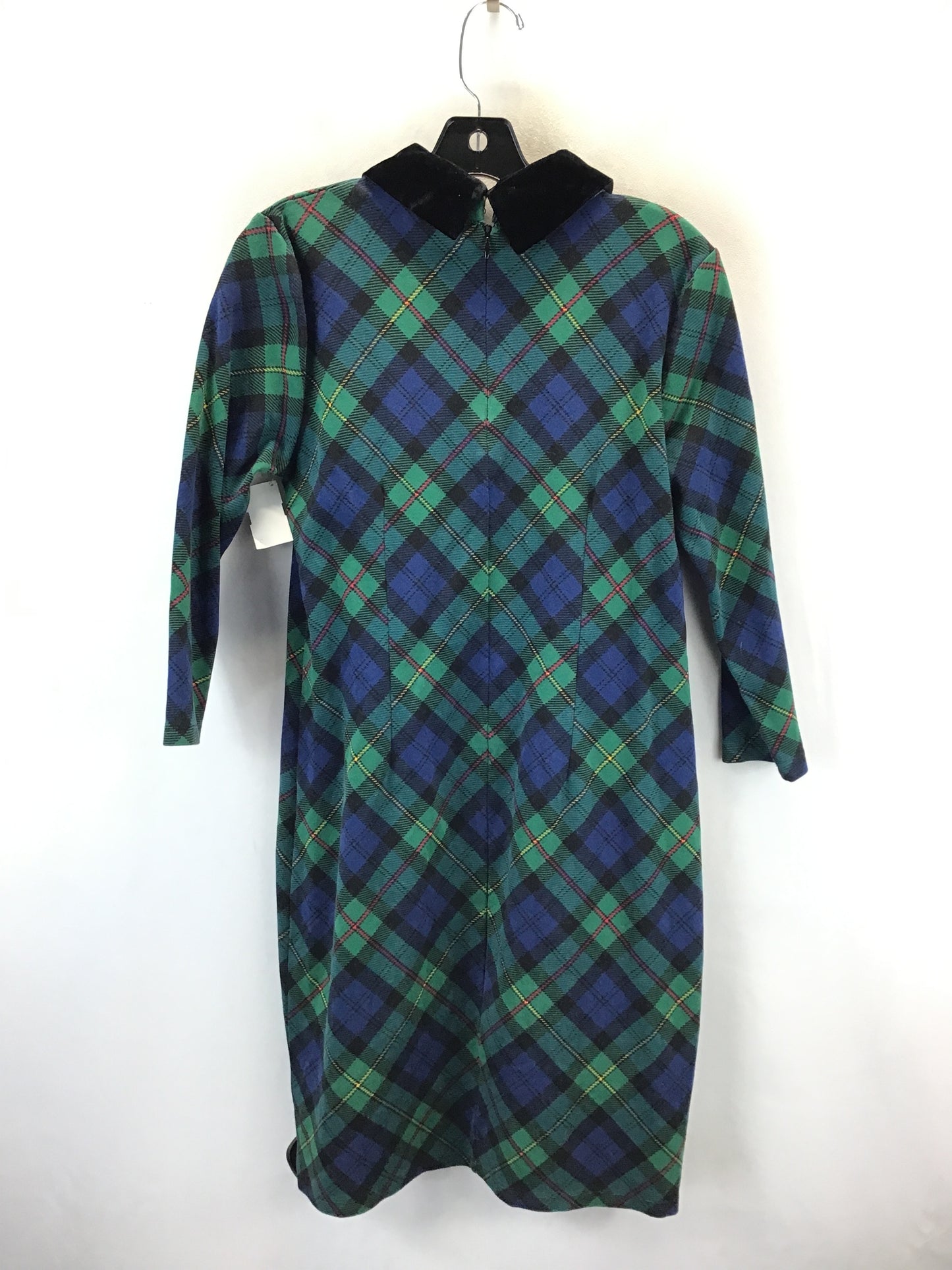 Dress Casual Midi By Talbots In Plaid Pattern, Size: M