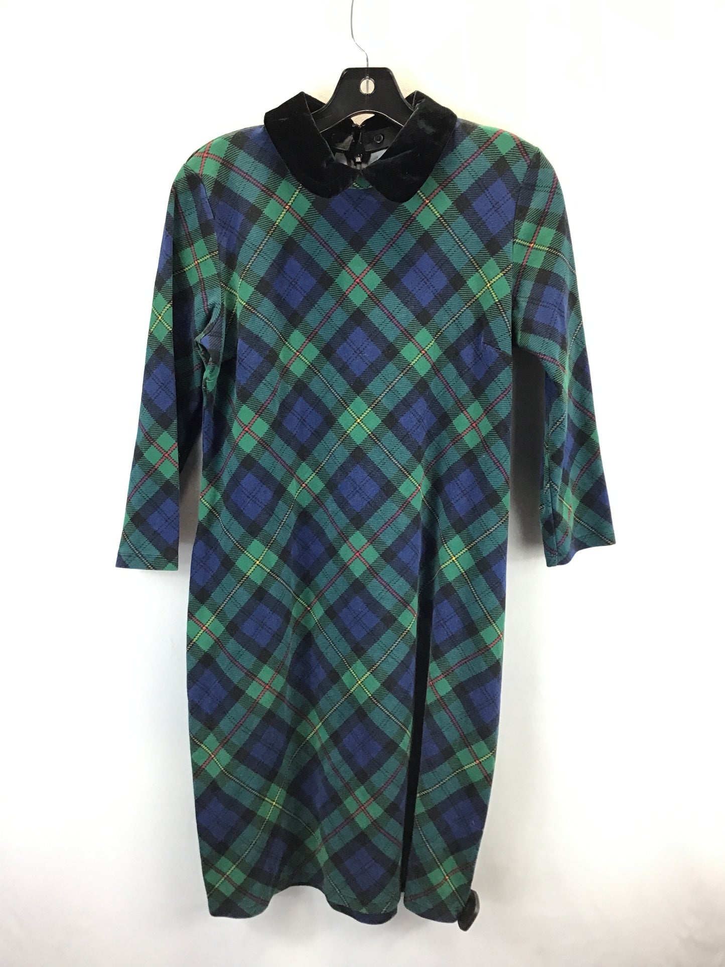 Dress Casual Midi By Talbots In Plaid Pattern, Size: M