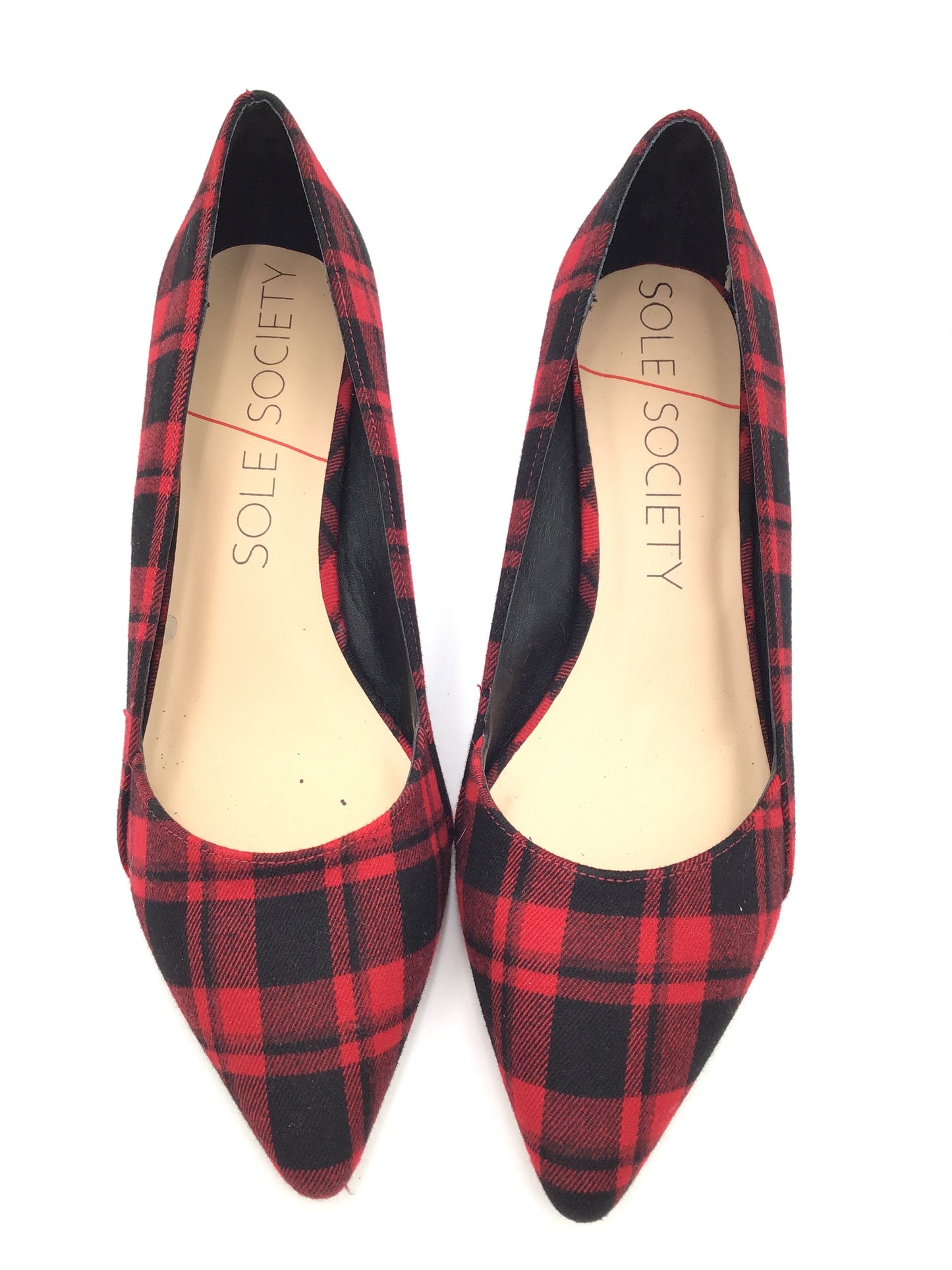 Shoes Heels Kitten By Sole Society In Plaid Pattern, Size: 9