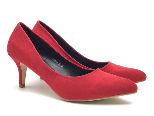 Shoes Heels Kitten By Clothes Mentor In Red, Size: 9