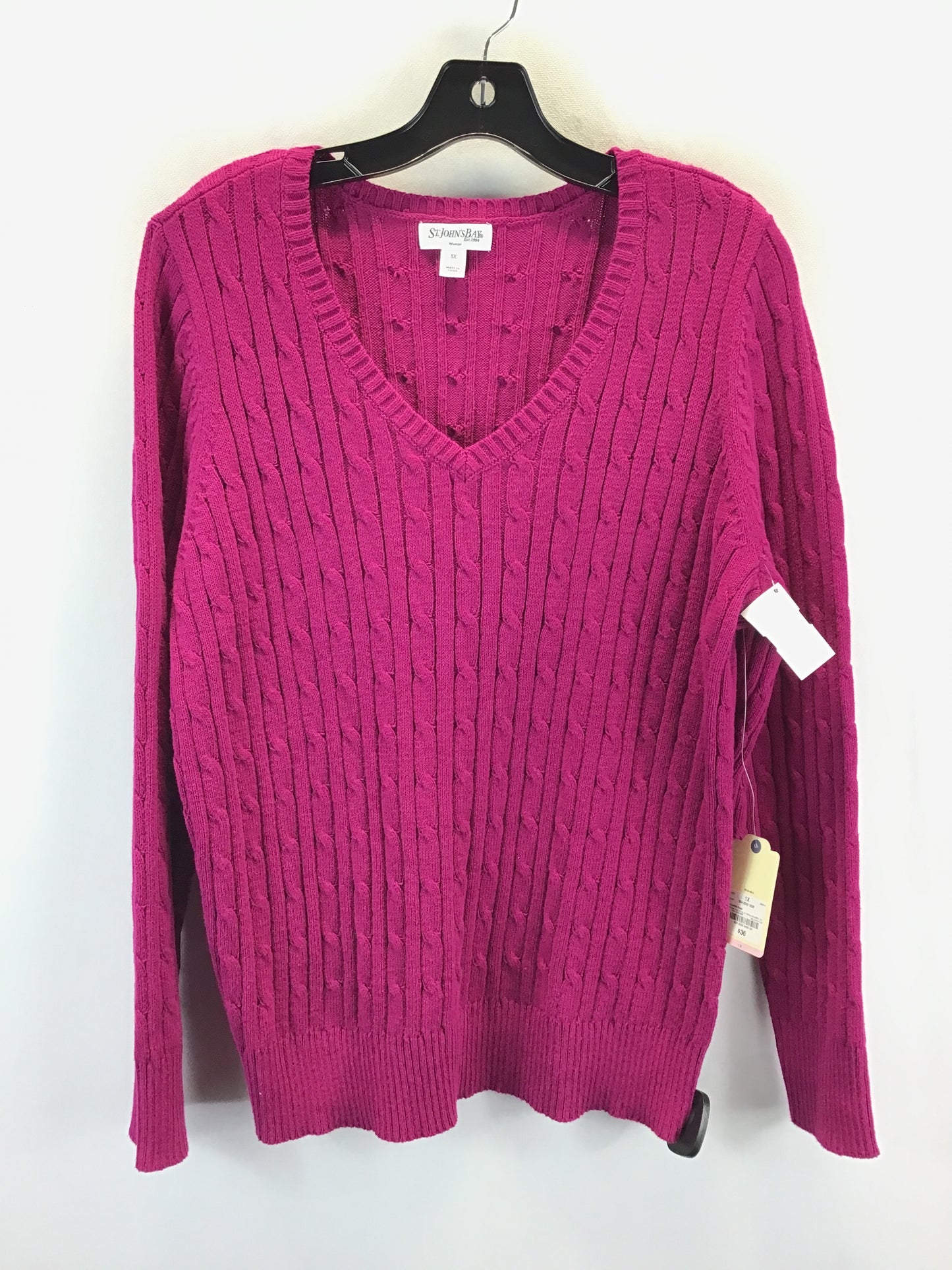 Sweater By St Johns Bay In Pink, Size: 1x