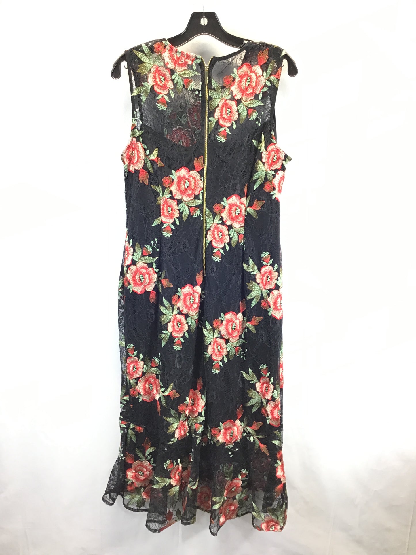 Dress Casual Midi By Calvin Klein In Floral Print, Size: Xl