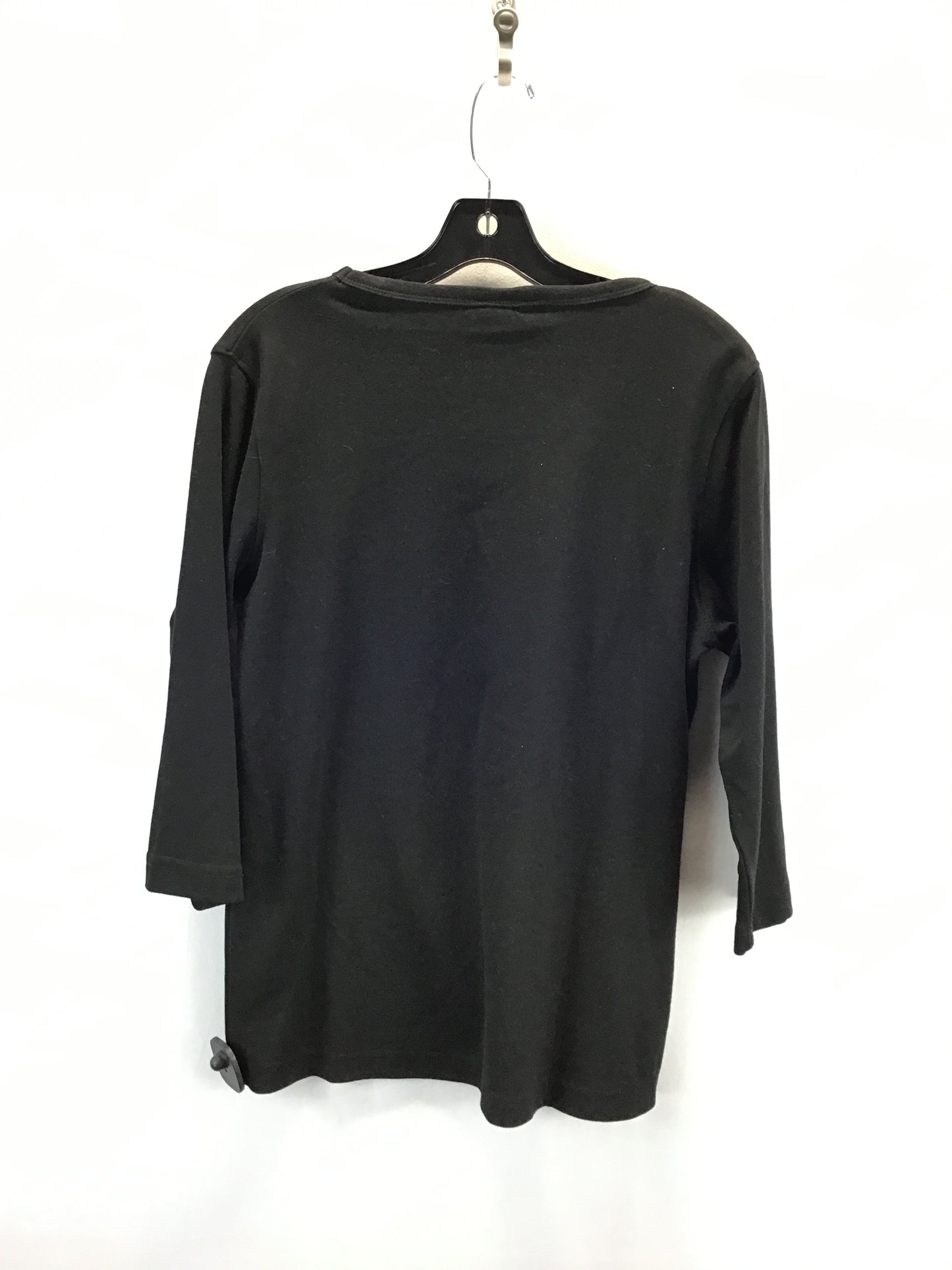 Top 3/4 Sleeve By Clothes Mentor In Black & Silver, Size: L