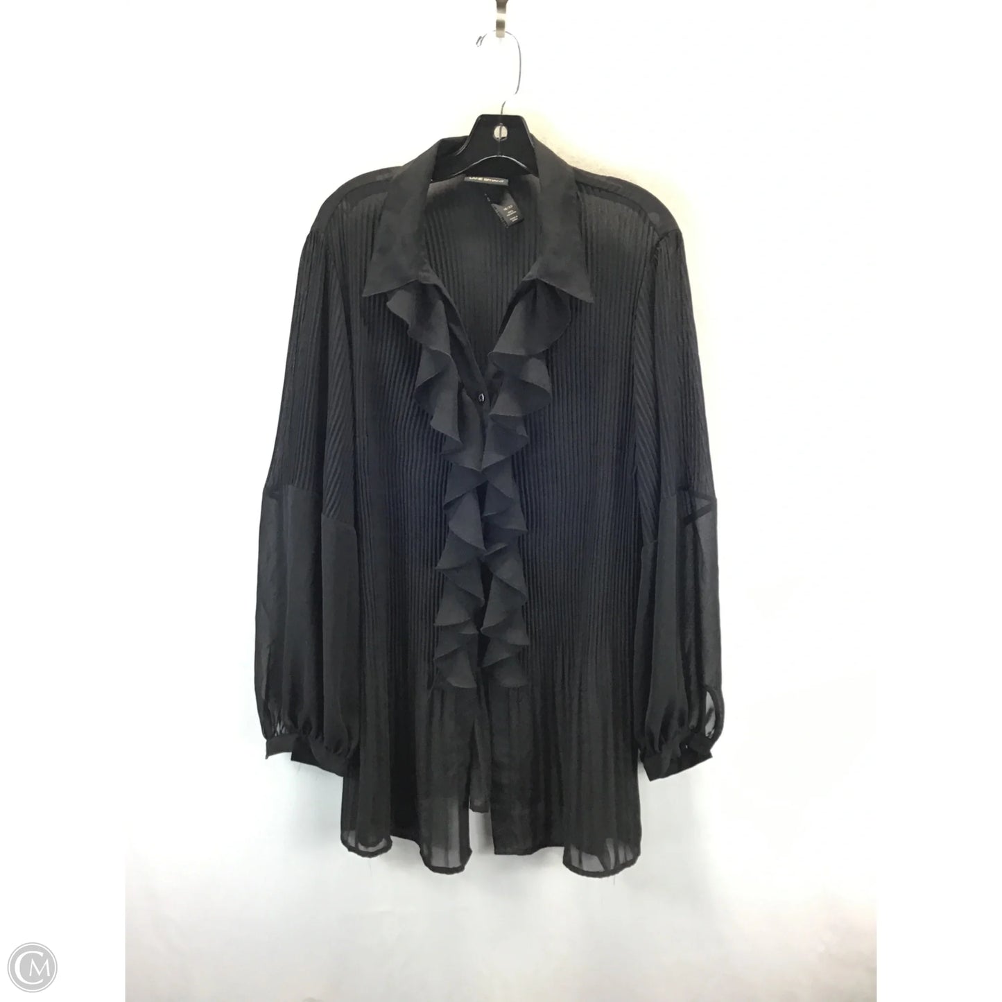 Tunic Long Sleeve By Lane Bryant In Black, Size: 1x