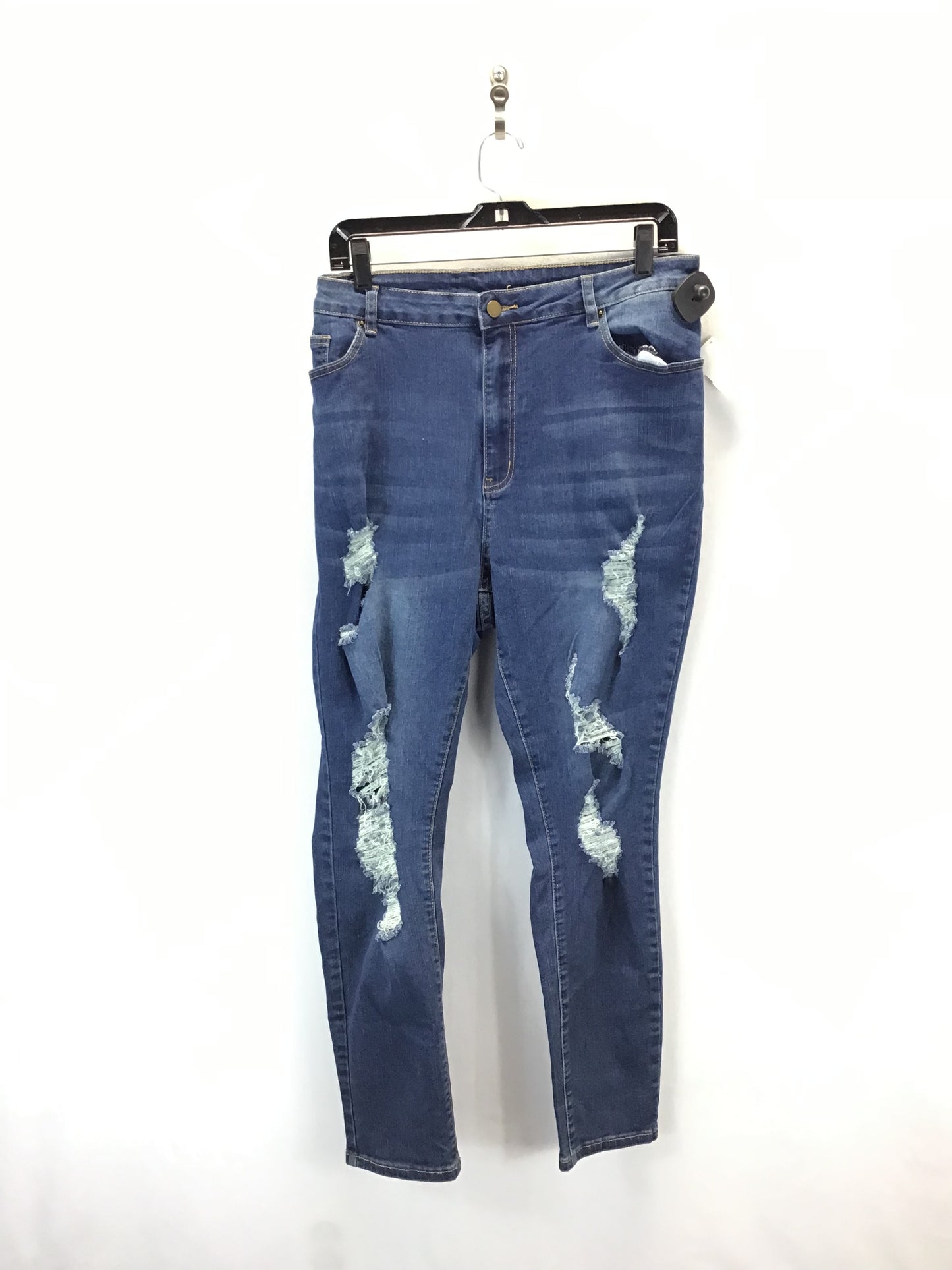 Jeans Skinny By Shein In Blue Denim, Size: 2x