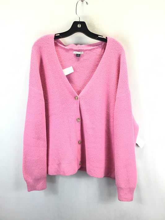 Sweater Cardigan By American Eagle In Pink, Size: Xl