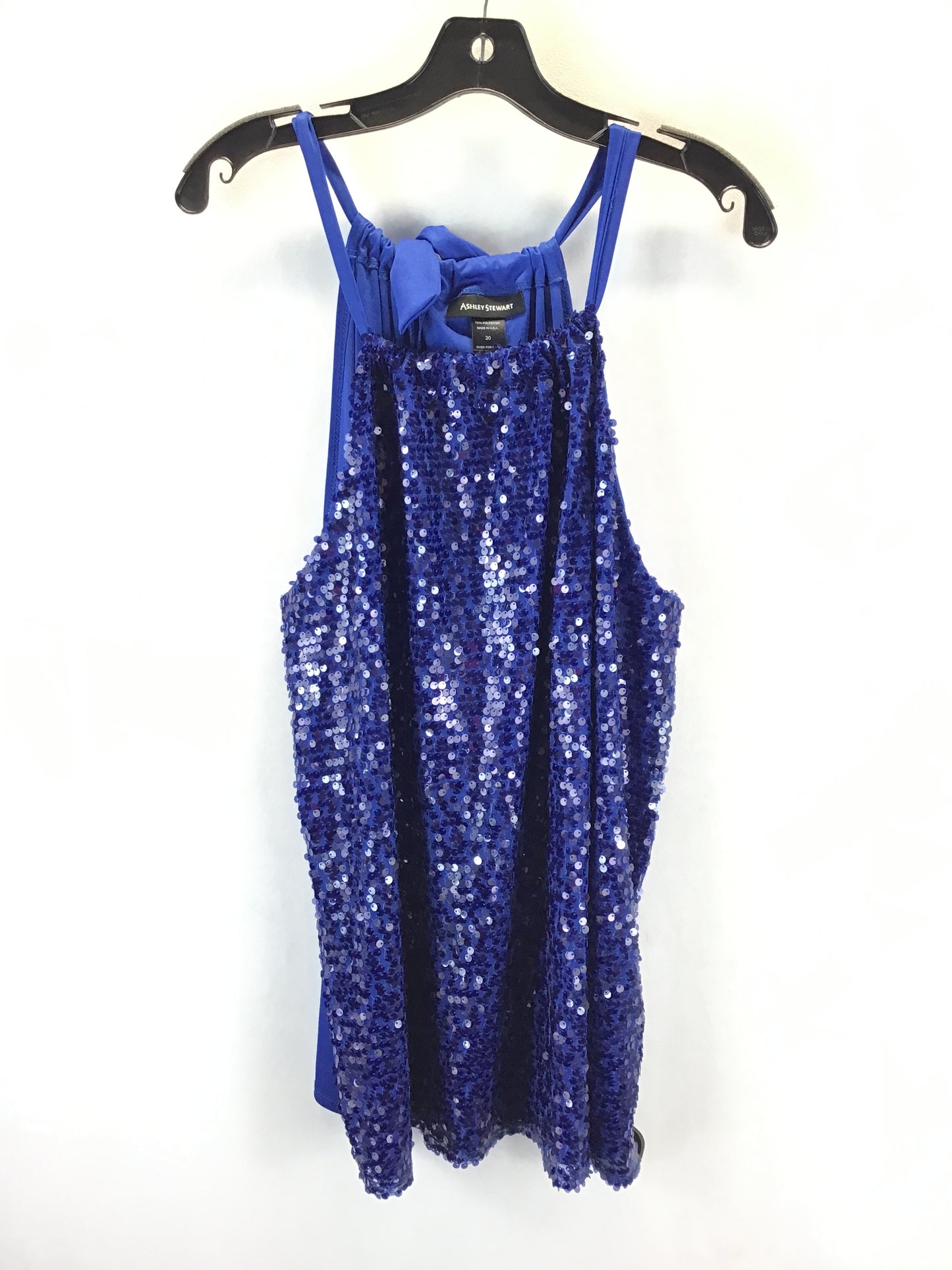 Top Sleeveless By Ashley Stewart In Blue, Size: 1x