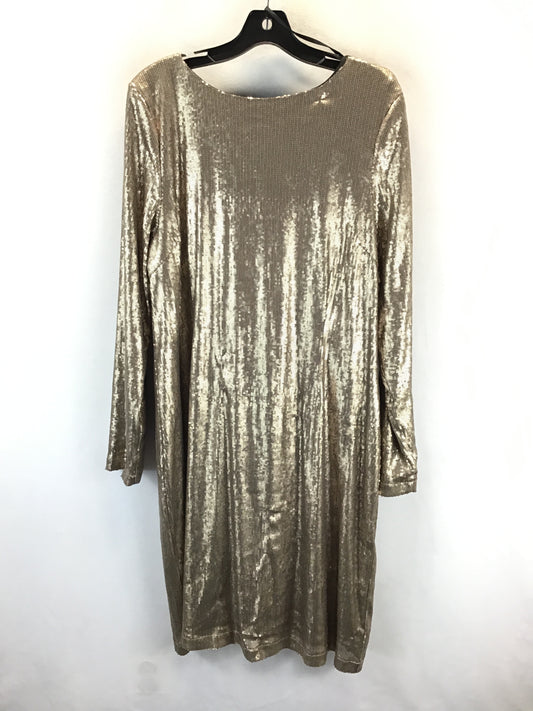 Dress Party Midi By Kardashian Kollections In Gold, Size: 1x