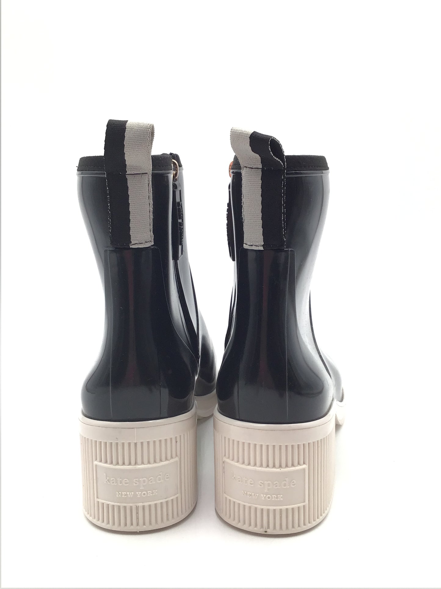 Boots Designer By Kate Spade In Black & White, Size: 11