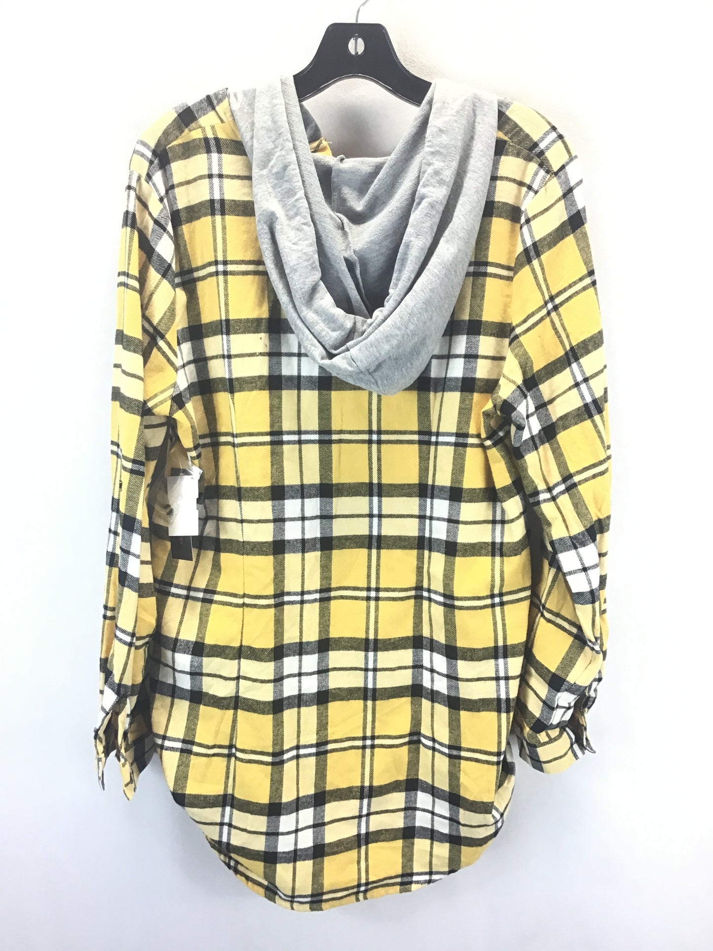 Top Long Sleeve By No Boundaries In Plaid Pattern, Size: Xl