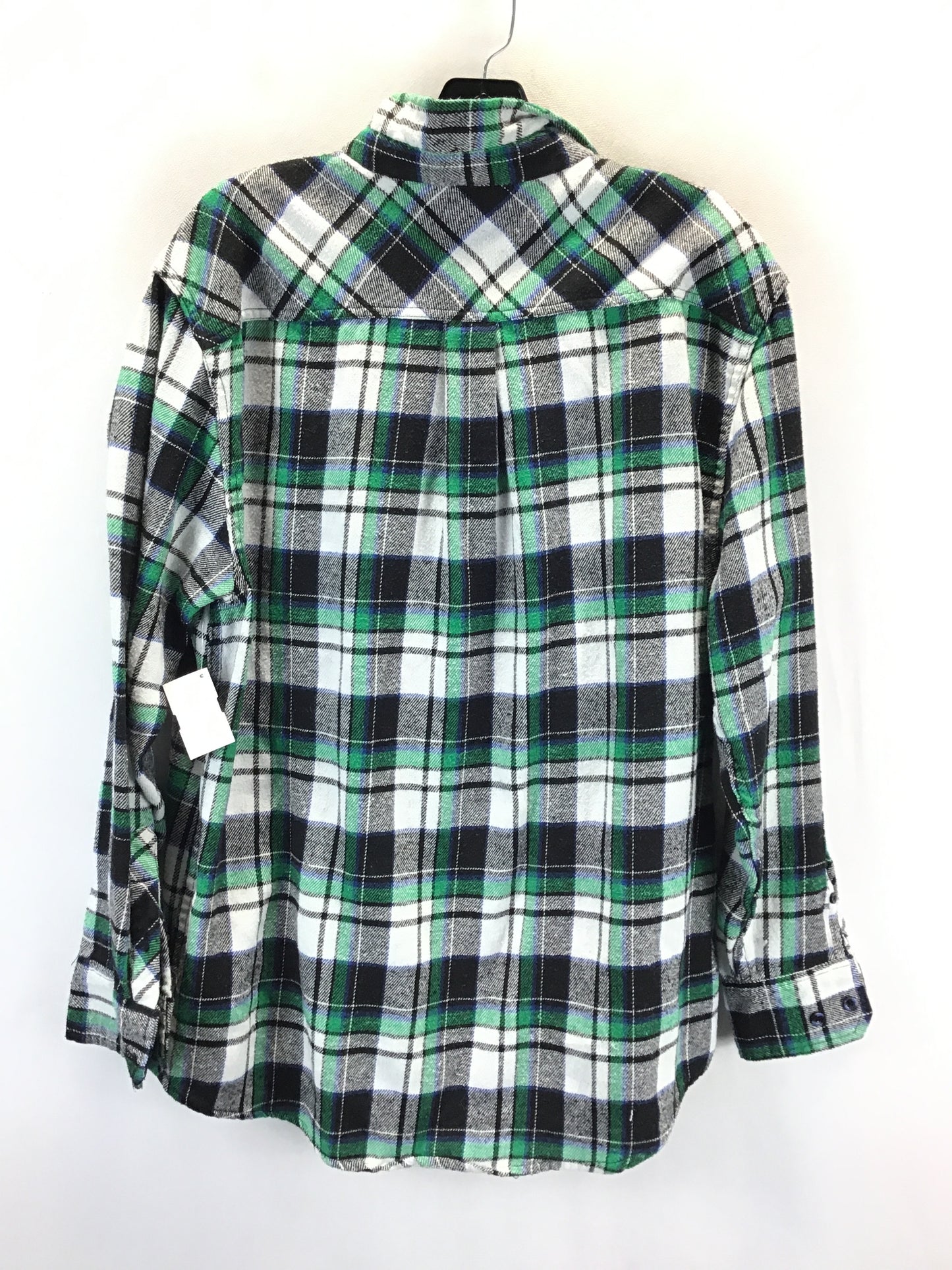 Top Long Sleeve By Clothes Mentor In Plaid Pattern, Size: L