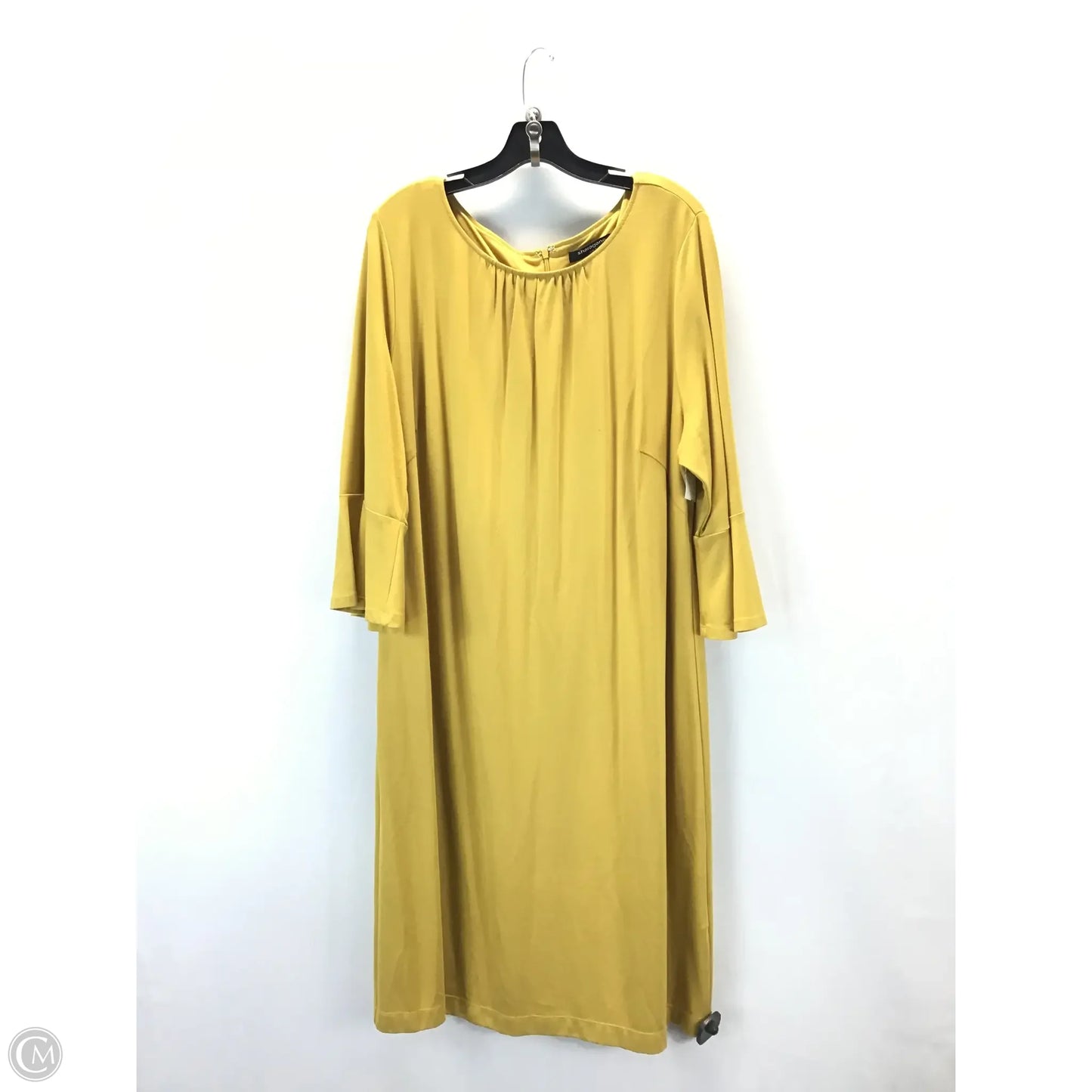 Dress Casual Midi By Sharagano In Yellow, Size: 1x