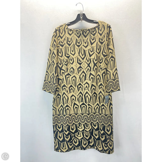 Dress Casual Short By Gabby Skye In Black & Tan, Size: 14