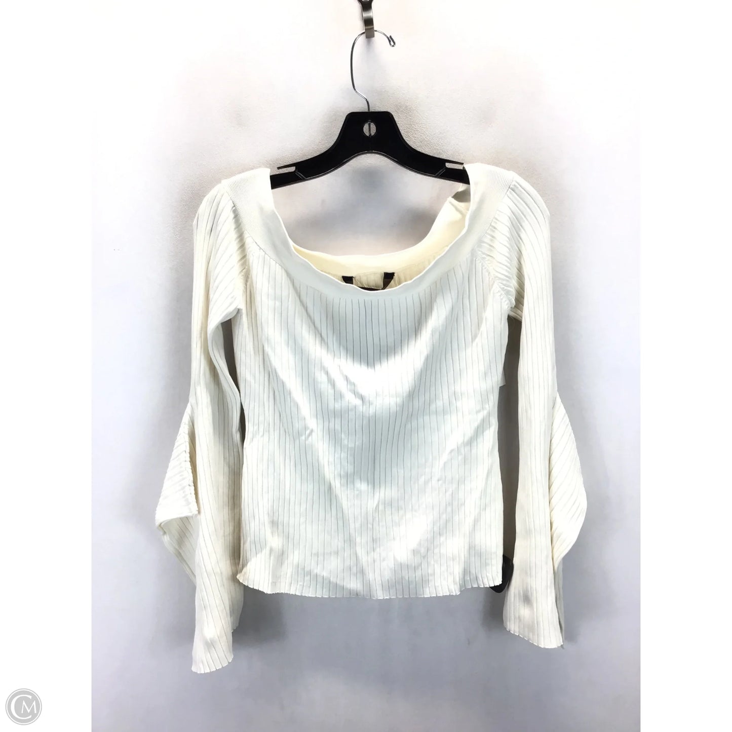 Top Long Sleeve Basic By Bcbgmaxazria In Cream, Size: L