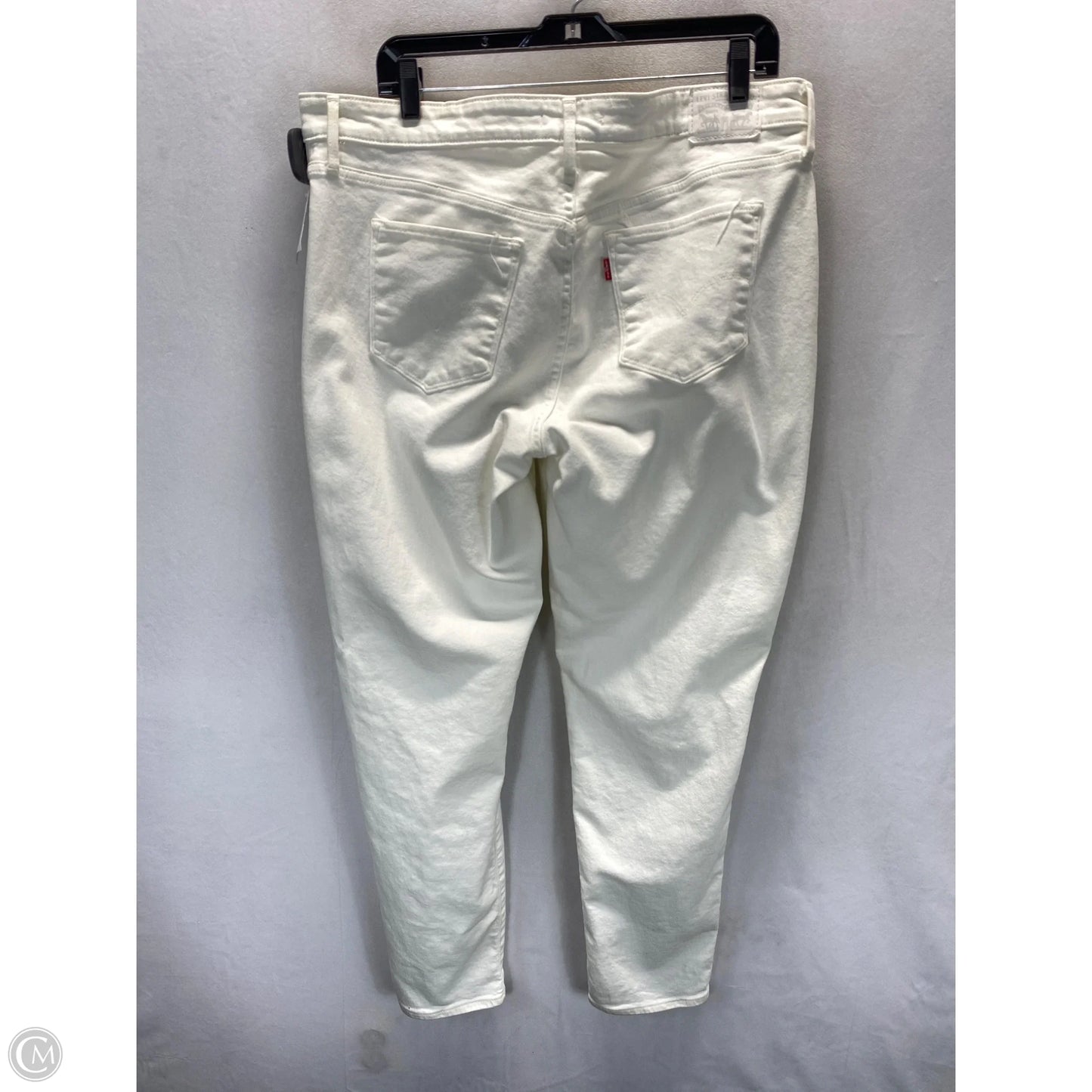 Jeans Skinny By Levis In White Denim, Size: 18