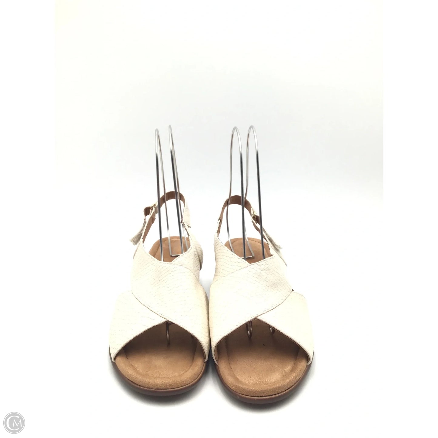 Sandals Heels Block By Easy Spirit In Cream & Tan, Size: 9.5