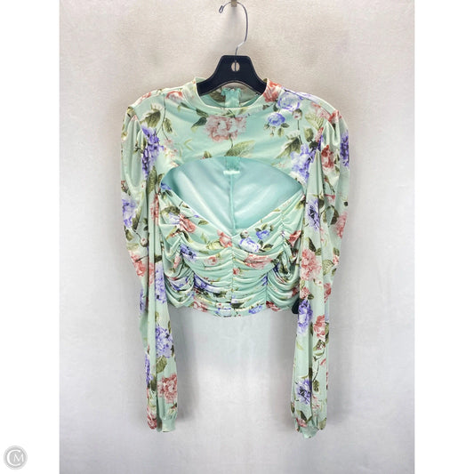 Top 3/4 Sleeve By Fashion Nova In Floral Print, Size: 1x