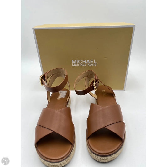 Sandals Designer By Michael Kors In Brown & Tan, Size: 9