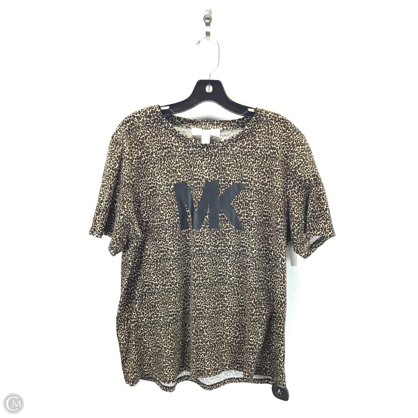 Top Short Sleeve Designer By Michael Kors In Leopard Print, Size: Xl