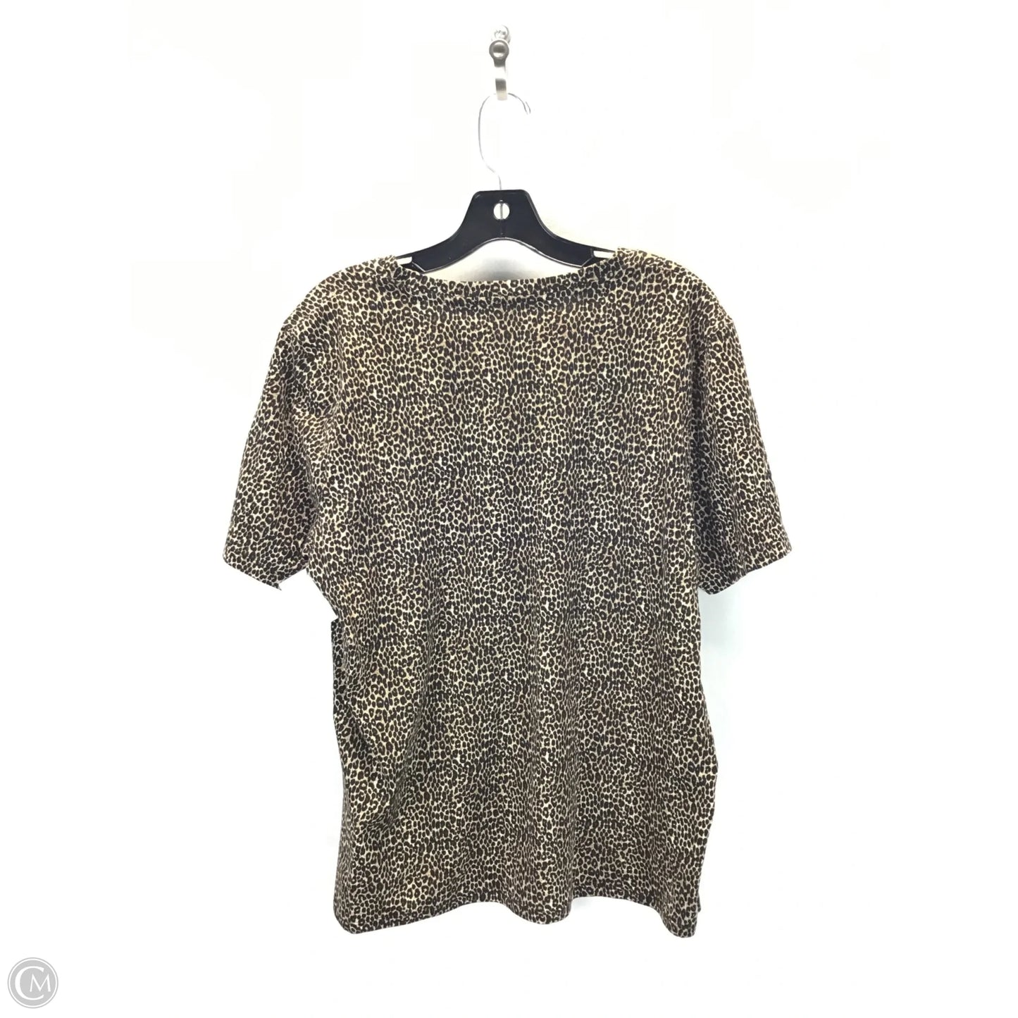 Top Short Sleeve Designer By Michael Kors In Leopard Print, Size: Xl