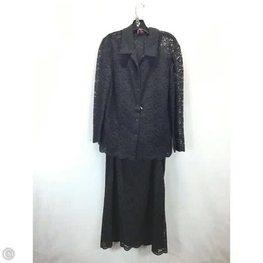 Skirt Set 2pc By Dana Buchman In Black, Size: 1x
