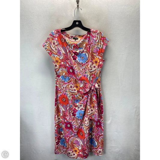 Dress Casual Midi By Talbots In Floral Print, Size: M