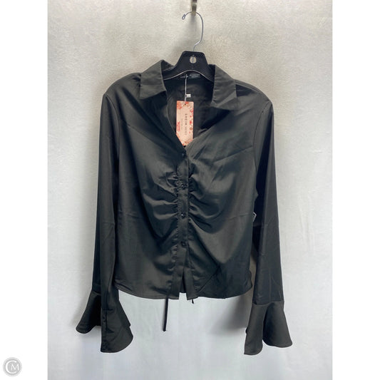 Blouse Long Sleeve By Shein In Black, Size: L