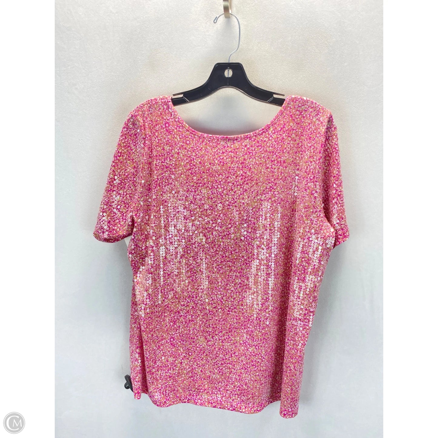 Top Short Sleeve By Joan Rivers In Pink, Size: L