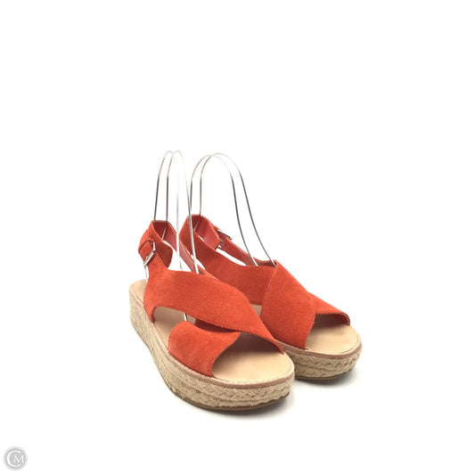 Sandals Heels Platform By Dolce Vita In Orange & Tan, Size: 8