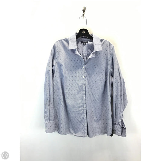 Top Long Sleeve By Lands End In Striped Pattern, Size: 1x
