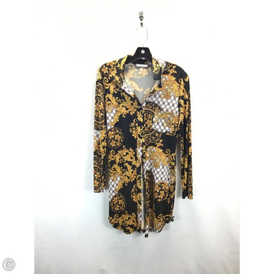 Tunic Long Sleeve By Timing In Multi-colored, Size: L