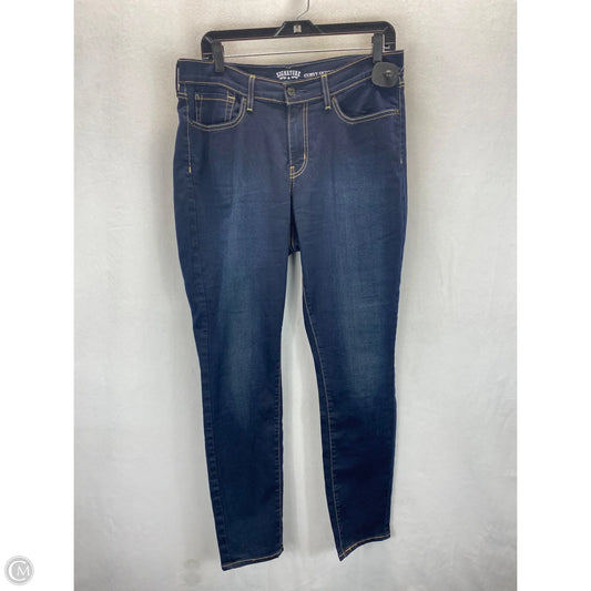 Jeans Skinny By Levis Signature In Blue Denim, Size: 14