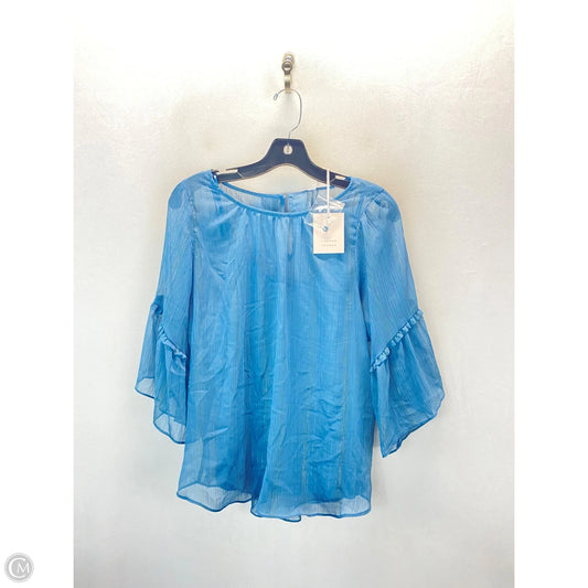 Top 3/4 Sleeve By Lc Lauren Conrad In Blue, Size: M