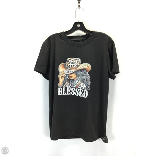 Top Short Sleeve Basic By Clothes Mentor In Black, Size: Xl