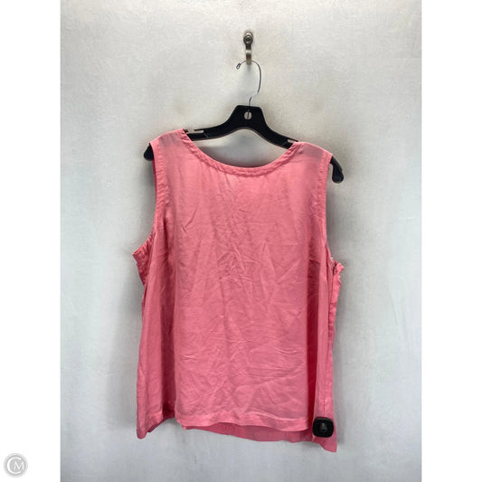 Top Sleeveless Basic By Clothes Mentor In Pink, Size: Xl