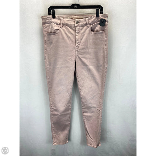 Jeans Skinny By American Eagle In Pink Denim, Size: 16