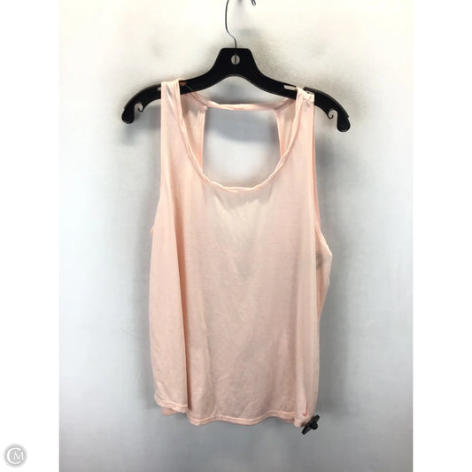Athletic Tank Top By Nike In Peach, Size: Xl